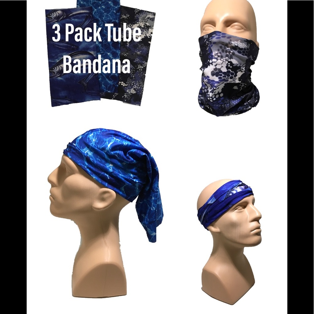 New! 3Pack Face‎ Mask, Tube Bandana, Neck , Headband